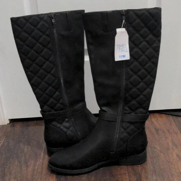 Time and Tru Women's Quilted Riding Boot - Picture 6 of 11